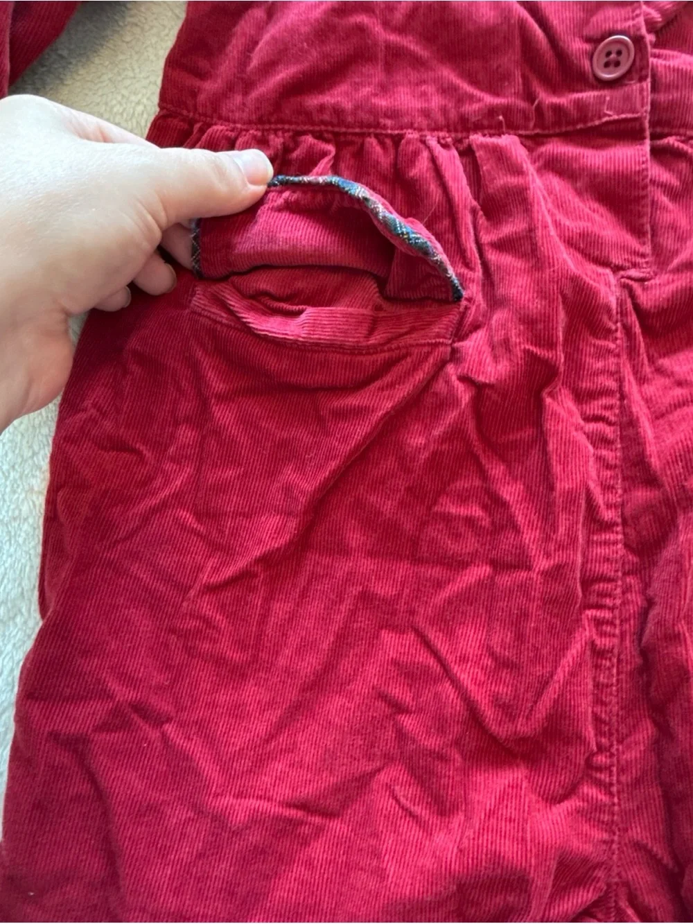 Vintage 90s Baby Gap 30-36 Months Jumper Burgundy Corduroy